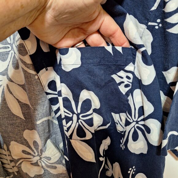 Pacific Scene Mens Hawaiian Print Short Sleeve Shirt Sz L Button Front Cotton - Picture 6 of 8